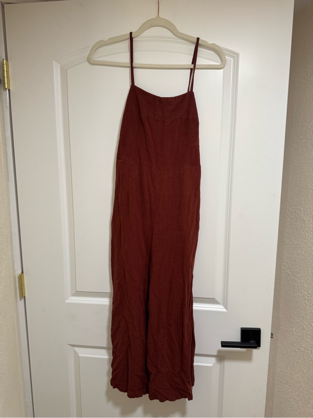 Amazon Women's Rust Spaghetti-Strap Wide Leg Jumpsuit